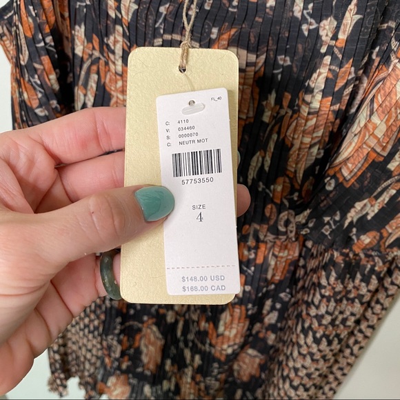 NWT Anthropologie LetMeBe Olympia Pintucked Blouse - Picture 7 of 8